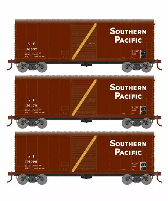 Athearn RTR 69441 HO Scale 40' Modernized Boxcar Southern Pacific SP 3 Pack 1 Athearn RTR 69441 HO Scale 40' Modernized Boxcar Southern Pacific SP 3 Pack