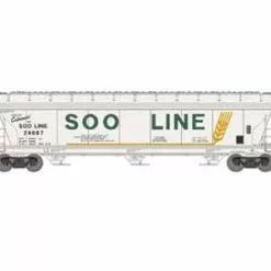 Athearn 12950 N Scale ACF 4600 3 Bay Covered Hopper SOO Line 74057