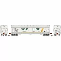 Athearn -Athearn athearn 12950 n scale acf 4600 3 bay covered hopper soo line 740572