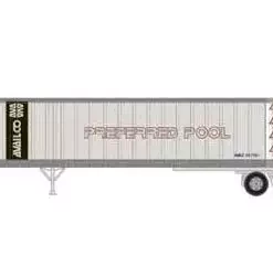 Athearn 16089 HO Scale 45' Fruehauf Z-Van Trailer Primed For Grime Availco Preferred Pool 257251