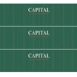 Athearn 16386 HO Scale 40' Low Cube Container Capital CLHU 3 Pack #2