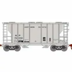 Athearn 17060 N Scale PS-2 2600 Covered Hopper "1977 Re-weigh" Northern Pacific NP 76058