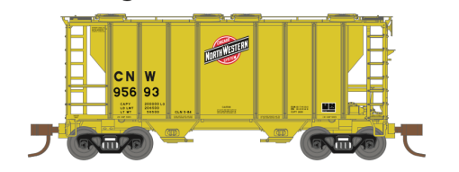 Athearn 17246 N Scale PS-2 2600 Covered Hopper Chicago & NorthWestern CNW 95807 -Athearn athearn 17246 n scale ps 2 2600 covered hopper chicago northwestern cnw 95807