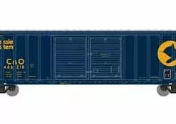 Athearn 17540 N Scale 50' FMC Double Door Boxcar Chessie System C&O 486218