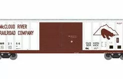Athearn 17575 N Scale 50' FMC Double Door Boxcar McCloud Railway MCR 2156