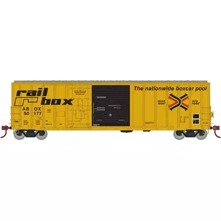 Athearn 20082 N Scale 50' FMC Exterior Post Combo Door Boxcar "Early" Railbox ABOX 50177 1 Athearn 20082 N Scale 50' FMC Exterior Post Combo Door Boxcar "Early" Railbox ABOX 50177