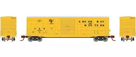 Athearn 25381 N Scale 50' Waffle Boxcar Green Bay Western GB&W 2714 2 Athearn 25381 N Scale 50' Waffle Boxcar Green Bay Western GB&W 2714 - Image 2