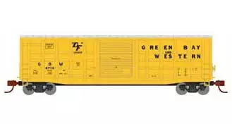 Athearn 25381 N Scale 50' Waffle Boxcar Green Bay Western GB&W 2714 1 Athearn 25381 N Scale 50' Waffle Boxcar Green Bay Western GB&W 2714