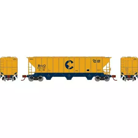 Athearn 27404 N Scale PS 4427 Covered Hopper Chessie System B&O 602901 2 Athearn 27404 N Scale PS 4427 Covered Hopper Chessie System B&O 602901 - Image 2