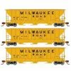 Athearn 27412 N Scale PS 4427 Covered Hopper Milwaukee Road MILW 3 Pack