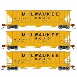 Athearn 27412 N Scale PS 4427 Covered Hopper Milwaukee Road MILW 3 Pack