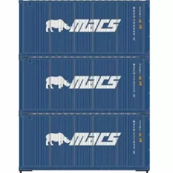 Athearn 27790 HO Scale 20' Intermodal Corrugated Container MACS MOCU 3-Pack #2