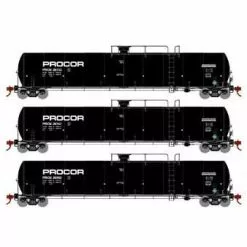 Athearn 3583 N Scale 33,900 Gallon Tank Car Procor "Late" PROX 3 Pack #1