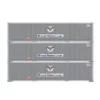 Athearn 63390 HO Scale 40' Smoooth Side Container United States Line USLU 3 Pack #2