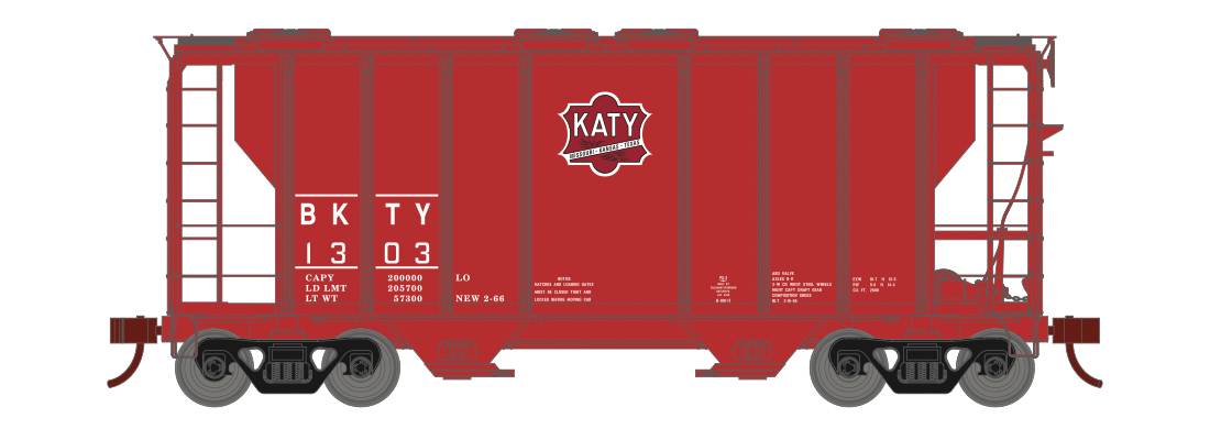 Athearn 63819 HO Scale PS-2 2600 Covered Hopper Missouri-Kansas-Texas MKT 1319 1 Athearn 63819 HO Scale PS-2 2600 Covered Hopper Missouri-Kansas-Texas MKT 1319