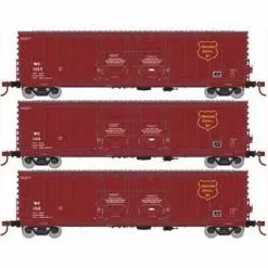 Athearn 67735 HO Scale RTR 50' Evans Double Door Boxcar Wisconsin Central WC 3 Pack