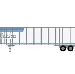 Athearn 72829 HO Scale 53' Wabash Duraplate Trailer Dirksen 57025