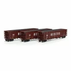 Athearn 7476 HO Scale Thrall High Side Gondola With Load Herzog "Brown" HZGX 3 Pack #1
