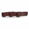 Athearn 7477 HO Scale Thrall High Side Gondola With Load Herzog "Brown" HZGX 3 Pack #2