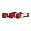 Athearn 7481 HO Scale Thrall High Side Gondola With Load Herzog "Red/White" HZGX 3 Pack #2