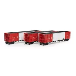 Athearn 7482 HO Scale Thrall High Side Gondola With Load Herzog "Red/White" HZGX 3 Pack #3