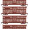 Athearn 75991 HO Scale 40' Stock Car Santa Fe ATSF 4 Pack