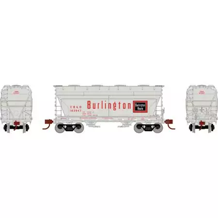 Athearn 81062 HO Scale ACF 2970 2 Bay Covered Hopper Burlington CB&Q 183947 2 Athearn 81062 HO Scale ACF 2970 2 Bay Covered Hopper Burlington CB&Q 183947 - Image 2