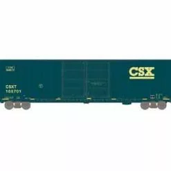 Athearn 90572 HO Scale FMC 60' Double Door Hi-Cube Boxcar Primed For Grime CSX 166701