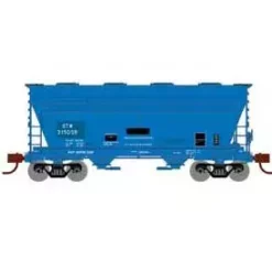 Athearn 93454 HO Scale ACF 2970 2 Bay Covered Hopper Grand Trunk Western "Primed For Grime" GTW 3150