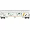Athearn Genesis G15437 HO Scale ACF 4600 3 Bay Covered Hopper SOO Line 74057