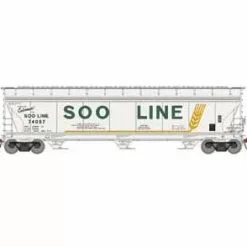 Athearn Genesis G15437 HO Scale ACF 4600 3 Bay Covered Hopper SOO Line 74057