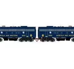 Athearn Genesis G19568 HO Scale F7A/B Norfolk & Western NW 3657/3659 DCC Sound