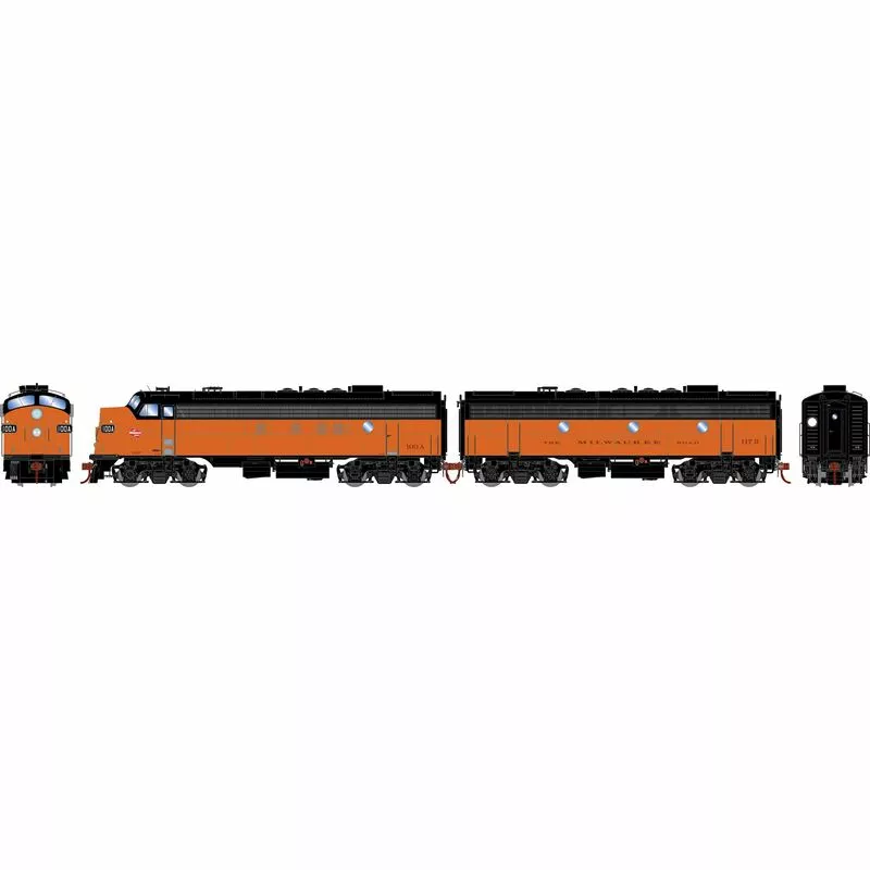 Athearn Genesis G19705 HO Scale EMD FP7/F7B Milwaukee Road MILW 100A/117B DCC & Sound 2 Athearn Genesis G19705 HO Scale EMD FP7/F7B Milwaukee Road MILW 100A/117B DCC & Sound - Image 2