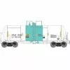Athearn Genesis G25634 HO Scale 13,600 Gallon Acid Tank Car White & Green UTLX 11730