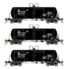 Athearn Genesis G25758 HO Scale 13,000 Gallon Acid Tank Car Procor "Black" PROX 3 Pack