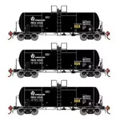 Athearn Genesis G25758 HO Scale 13,000 Gallon Acid Tank Car Procor "Black" PROX 3 Pack