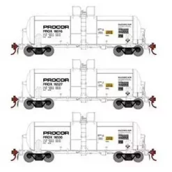 Athearn Genesis G25762 HO Scale 13,000 Gallon Acid Tank Car Procor "White" PROX 3 Pack