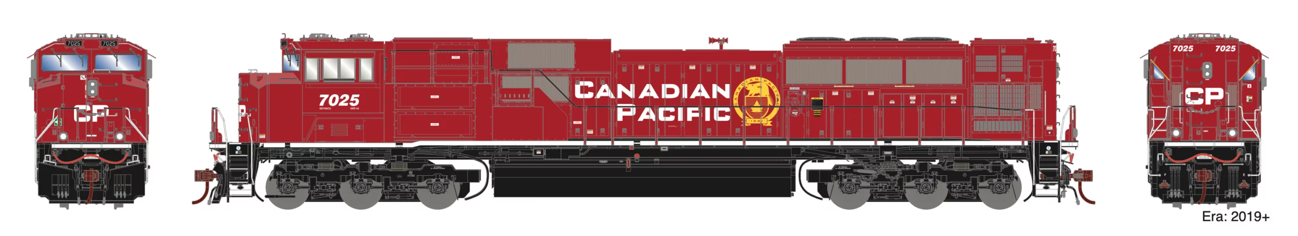 Athearn Genesis G75855 HO Scale SD70ACu Canadian Pacific CP 7025 DCC Sound 2 Athearn Genesis G75855 HO Scale SD70ACu Canadian Pacific CP 7025 DCC Sound - Image 2