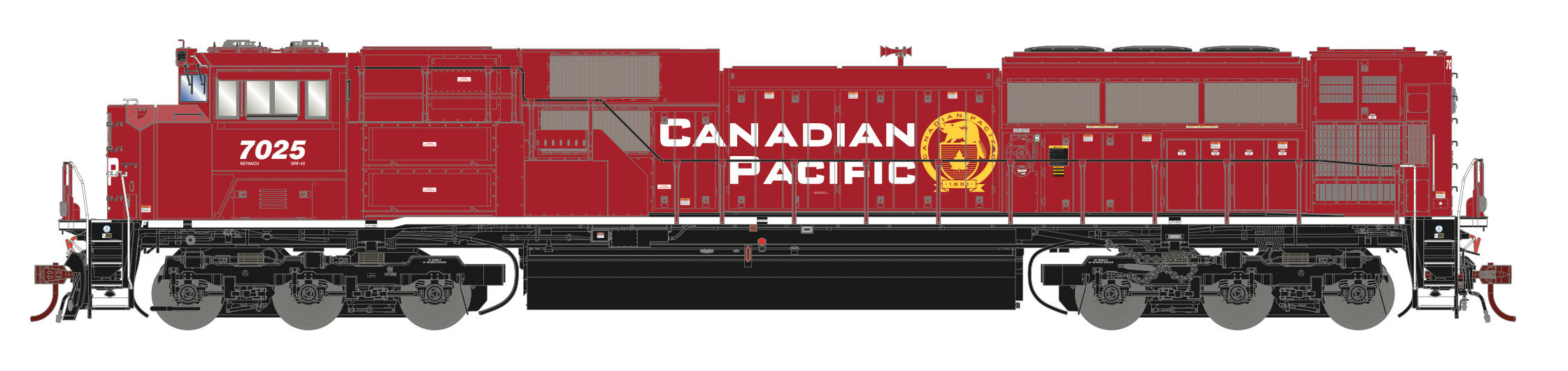 Athearn Genesis G75855 HO Scale SD70ACu Canadian Pacific CP 7025 DCC Sound 1 Athearn Genesis G75855 HO Scale SD70ACu Canadian Pacific CP 7025 DCC Sound