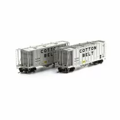Athearn Genesis G87683 HO Scale GATC 2600 Airslide Hopper Cotton Belt SSW 2 Pack
