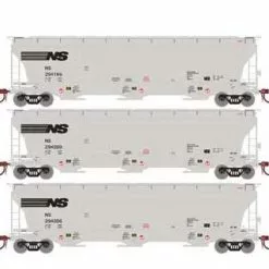 Athearn Genesis G89964 HO Scale Trinity 3 Bay Covered Hopper Norfolk Southern NS 3 Pack #2