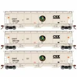 Athearn Genesis G89978 HO Scale Trinity 3 Bay Covered Hopper "Grain Express" CSX 3 Pack #2
