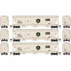 Athearn -Athearn athearn genesis g89978 ho scale trinity 3 bay covered hopper grain express csx 3 pack 22