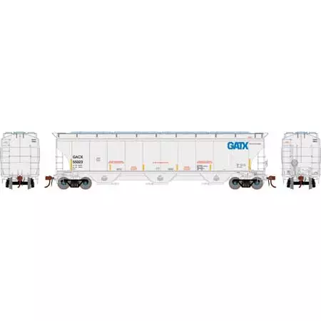 Athearn Genesis G89986 HO Scale Trinity 3 Bay Covered Hopper GATX/GACX 55923 2 Athearn Genesis G89986 HO Scale Trinity 3 Bay Covered Hopper GATX/GACX 55923 - Image 2