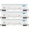 Athearn Genesis G89988 HO Scale Trinity 3 Bay Covered Hopper GATX/GACX 3 Pack