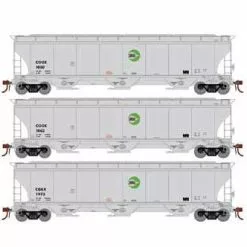 Athearn Genesis G89994 HO Scale Trinity 3 Bay Covered Hopper Cargill CGOX/CGEX 3 Pack #1