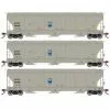 Athearn Genesis G90002 HO Scale Trinity 3 Bay Covered Hopper DJJX 3 Pack