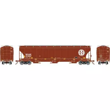 Athearn Genesis G90003 HO Scale Trinity 3 Bay Covered Hopper BNSF "Circle/Cross" 472007 2 Athearn Genesis G90003 HO Scale Trinity 3 Bay Covered Hopper BNSF "Circle/Cross" 472007 - Image 2