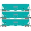 Athearn Genesis G97154 HO Scale Trinity 3 Bay Covered Hopper Ex-AGP INTX 3 Pack #2
