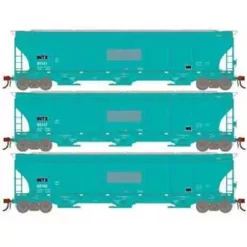 Athearn Genesis G97154 HO Scale Trinity 3 Bay Covered Hopper Ex-AGP INTX 3 Pack #2